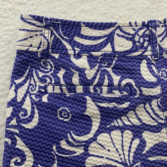 Lilly Pulitzer Walsh Shorts Womens 2 31x2.5 Low Rise Floral Purple White Preppy - Picture 4 of 13